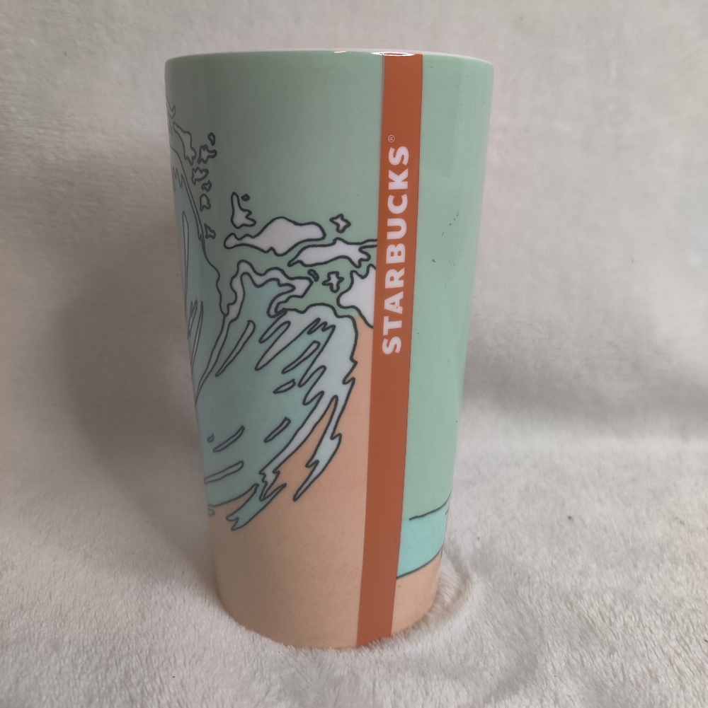 Starbucks San Diego Local Collection Ceramic Mug Cup VW Bus Surf 12oz - Picture 6 of 9